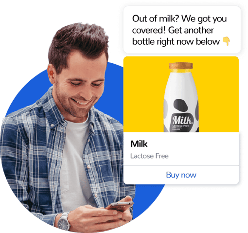 Brand reminding customer to get more of a product